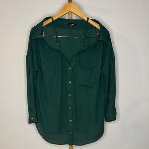 Deep Green Button Down Shirt